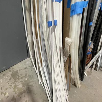 Lot of White Plastic Trim Pieces of various lengths