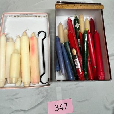 Lot of taper candles