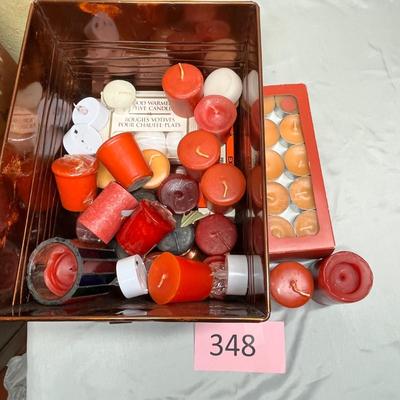 Tub of tea lights & votives