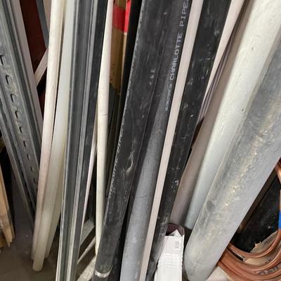Lot of Misc. PVC Pipes - 2" to 4" diameter - 2 over 20' l rest under 8' long