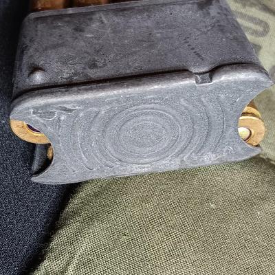 Military issued Ammunition Bandoleer with Cal. 30 AP M2 8 round clips ARMOR Piercing Ammunition