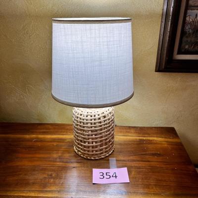 Small newer rattan lamp