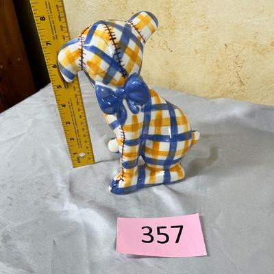 Vintage calico dog