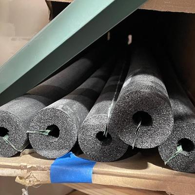 5 pieces of 5' long black foam pipe insulation