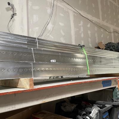 Shelf Full of 10' long Galvanized Steel 2" x 6" Studs - maybe 90 pieces & maybe 8 pieces of 2" x 4" studs