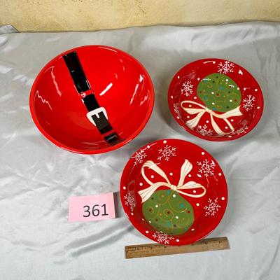 Christmas serving bowls