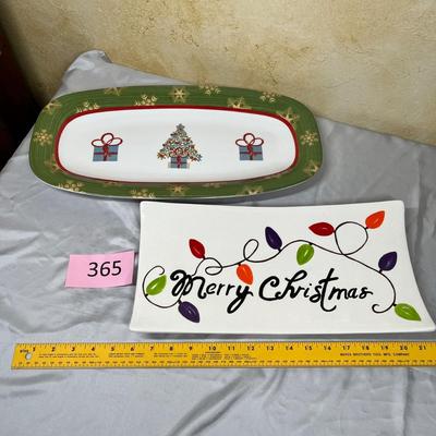 2 Christmas Trays
