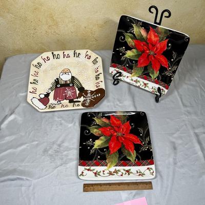 3 Christmas plates