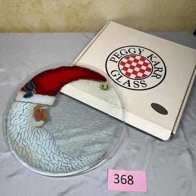 Glass Santa tray