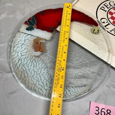 Glass Santa tray