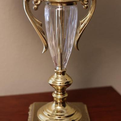 Glass and Gold Table Lamp