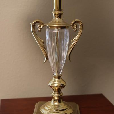 Glass and Gold Table Lamp