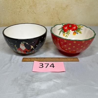 Christmas serving bowls