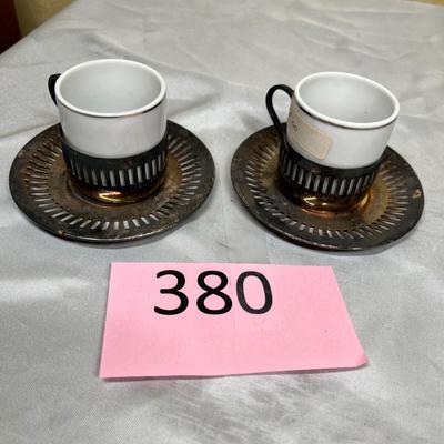 Silver plate demitasse Cups & saucers