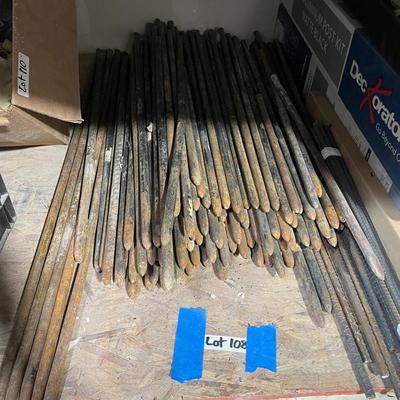 Steel Cement Stakes & some rebar in various sizes - Come in handy for lots of things around the yard