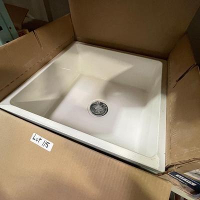 SINK - Zurn New in box 24" x 24" x 12" white Mop Basin / Sink