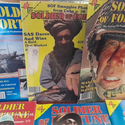 Back issue Magazines - SOLDIER OF FORTUNE - 9 MAGAZINES