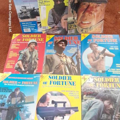 Back issue Magazines - SOLDIER OF FORTUNE - 9 MAGAZINES