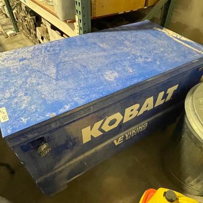 Rolling Kobalt Job Site Storage/Tool Box 4' l x 2'w - Blue Metal lockable