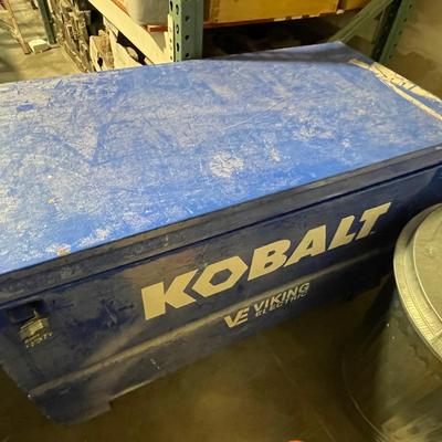 Rolling Kobalt Job Site Storage/Tool Box 4' l x 2'w - Blue Metal lockable