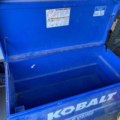 Rolling Kobalt Job Site Storage/Tool Box 4' l x 2'w - Blue Metal lockable