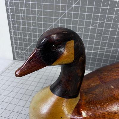 Canada GOOSE Wood Carved DECOY Artist Signed