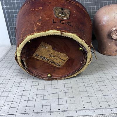 Antique STETSON Top Hat with LEATHER HAT BOX