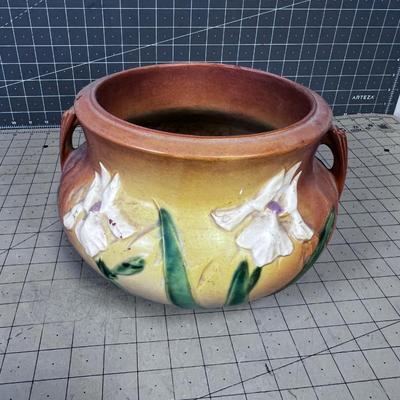 Gladiola Rust Colored Roseville Vase