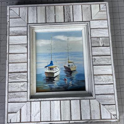 Hand Painted Oil of Sail Boats