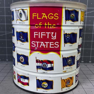 Flags of the Fifty States Coffee Can