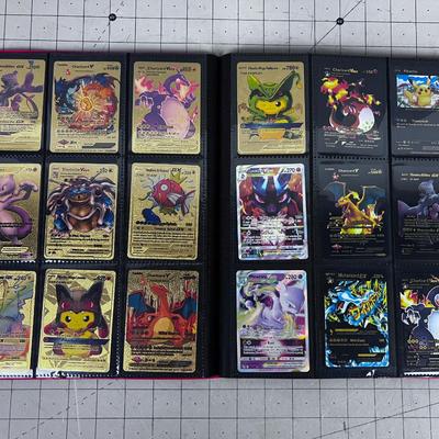 Binder of PokÃ©mon Cards, Gold Foil and Others