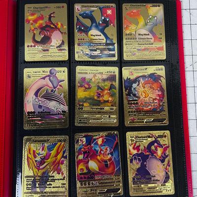 Binder of PokÃ©mon Cards, Gold Foil and Others