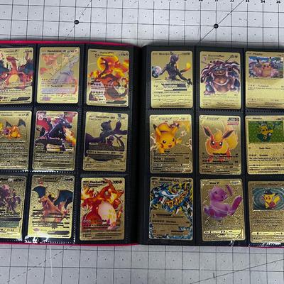 Binder of PokÃ©mon Cards, Gold Foil and Others