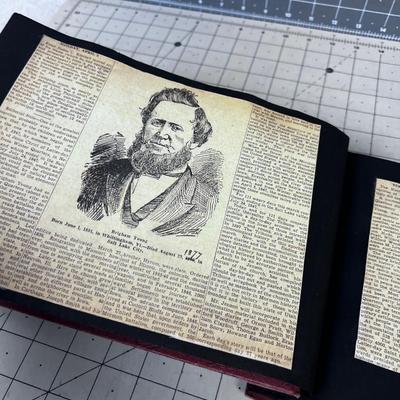 Scrapbook with Clippings of the UTAH PIONEERS Early LDS Leaders