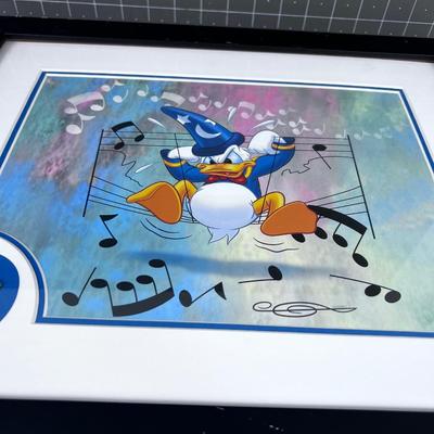 Framed Matted DISNEY Print with COY Donald Duck