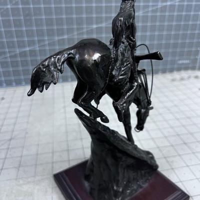 Fredric Remington Small Bronze Sculpture Trapper