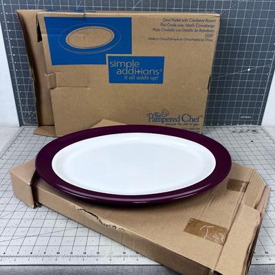 Pampered Chef Oval Platters NEW IN THE BOX