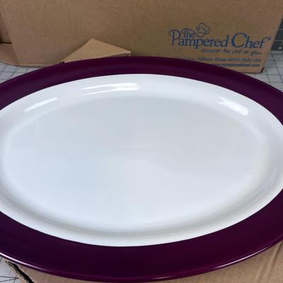 Pampered Chef Oval Platters NEW IN THE BOX