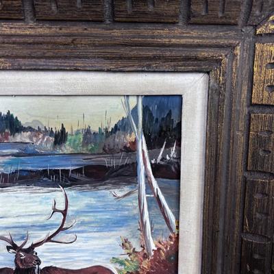 Rocky Mountain Elk Acrylic on Board