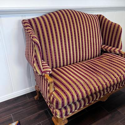 Wonderful Queen Anne Style Love Seat Claw Foot
