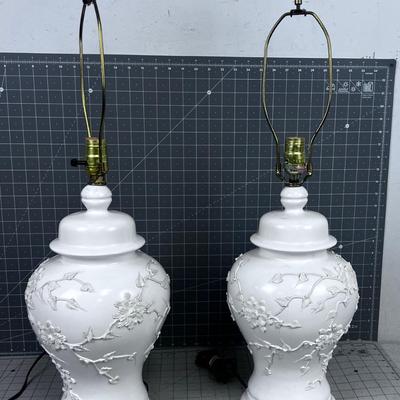 CHILO Lamp Pair, Mid Century Good Condition Designer Lamps