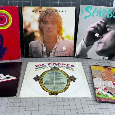 Large Lot of 1970's Rock Albums - Rod Stewart, Fleetwood Mac, Marvin Gaye ETC.