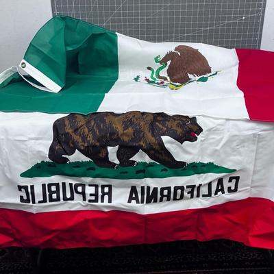 California and Mexico Flags (2)