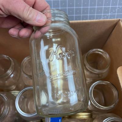 One Dozen Small Mouth Quart Jars