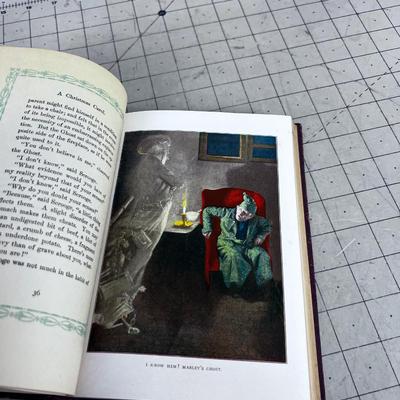 Antique Edition of a Christmas Carole with Illustrations, Book