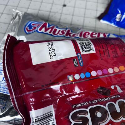 3 Candy Bars; Almond Joy, Mounds, and 3 Musketeer BARS