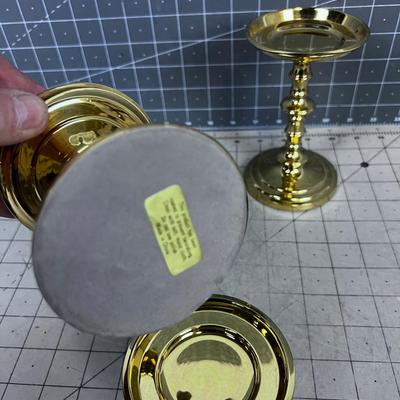 3 Solid Brass Candle Sticks