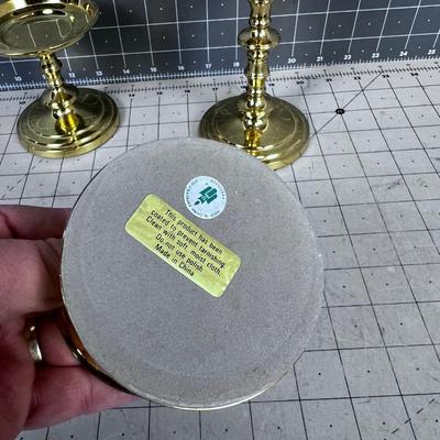 3 Solid Brass Candle Sticks