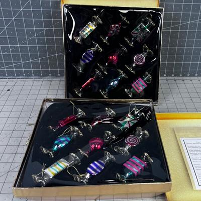 Blown Glass Candy Ornaments by Thomas Pacconi! NEW