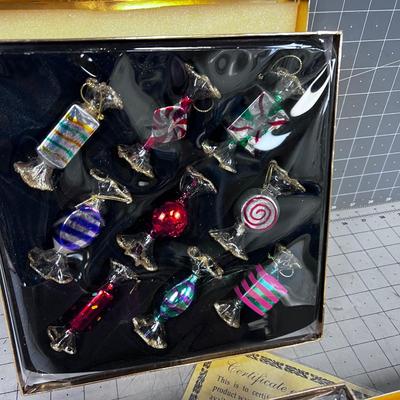 Blown Glass Candy Ornaments by Thomas Pacconi! NEW